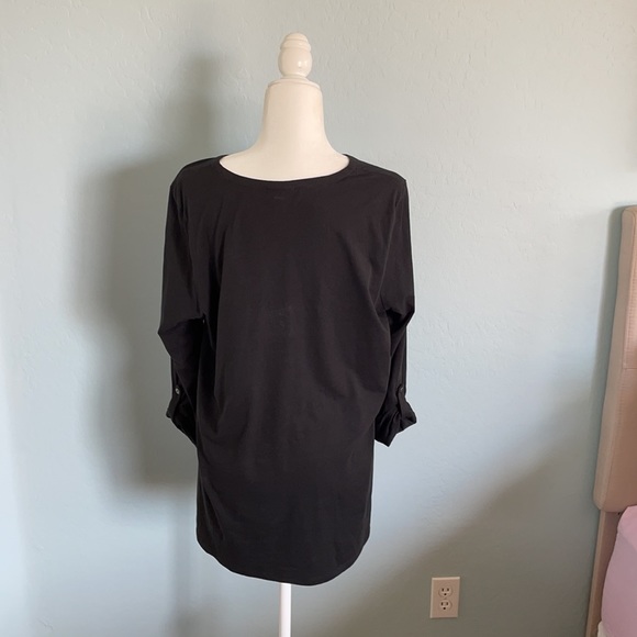 J. Jill Partial Button up long sleeve shirt SZ L - Picture 2 of 3